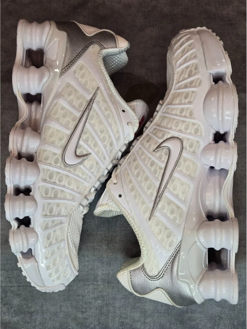 Nike Shox TL - White / Metallic Silver (AV3595-100) Men's Size 8 BRAND NEW